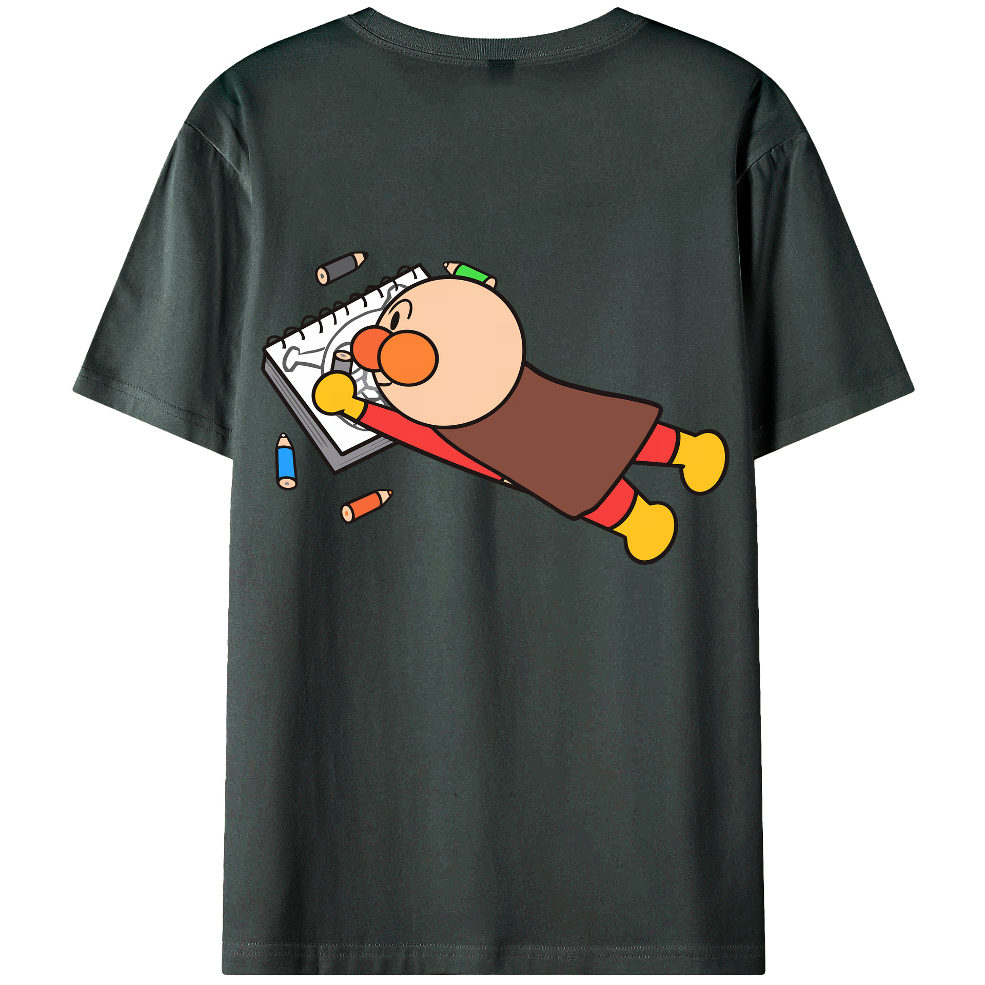 （画像用） アンパンマン Anpanman 綿100％ メンズ半袖Tシャツ（バックプリント） 通気性